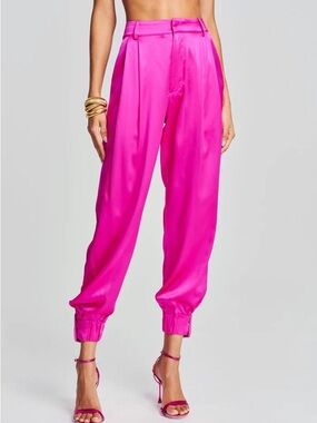 Retrofete Rocky Silk Pants in pink size XL